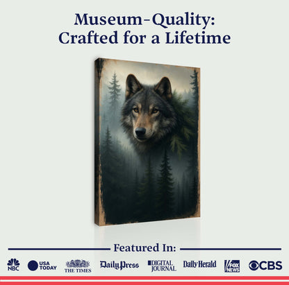 Wolf Double Exposure Wall Art V