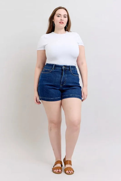 Judy Blue High Waist Tummy Control Denim Shorts (size M)