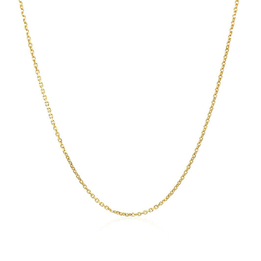 10k Yellow Gold Cable Chain 1.1mm