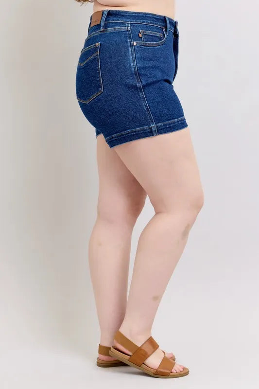 Judy Blue High Waist Tummy Control Denim Shorts (size M)