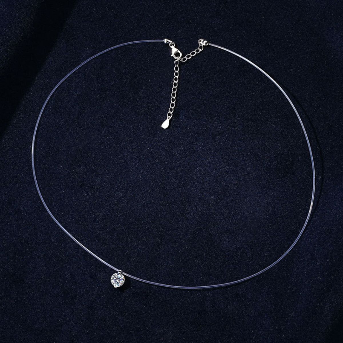 1 Carat Moissanite 925 Sterling Silver Necklace