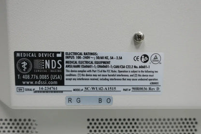 NDS Radiance G2 90R0070 (SC-WU42-A1515) 42in LED Surgical Monitor