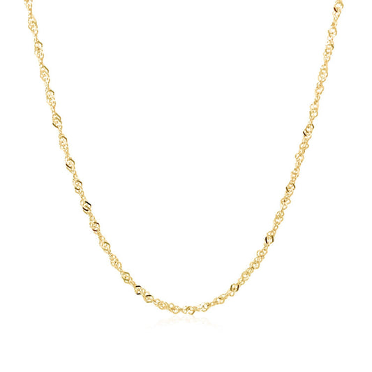 14k Yellow Gold Singapore Chain 1.5mm