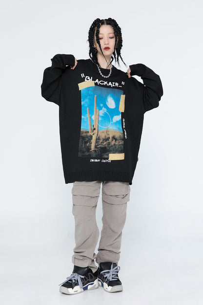 Desert Cactus Knit Sweater