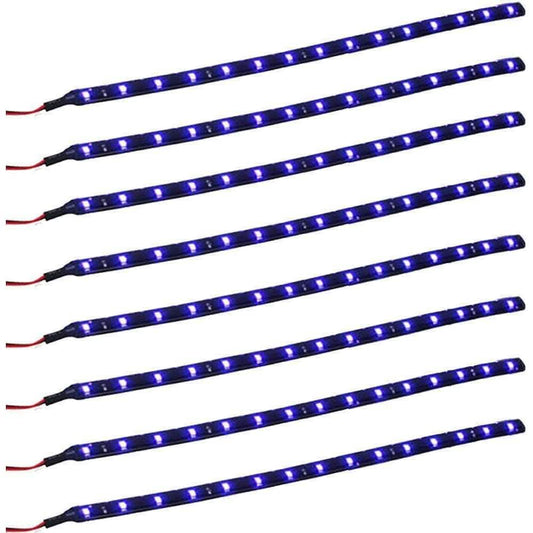 8-Piece: Flexible Waterproof LED Strip Light for Car Otarealm