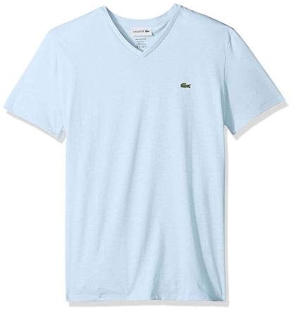 Lacoste Men's Short Sleeve V-Neck Pima Jersey T-Shirt
