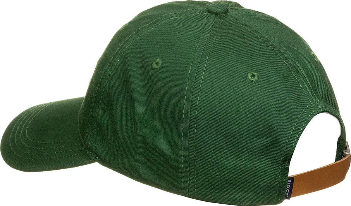 Lacoste Men's Classic Large Croc Logo Cap with Leather Strap