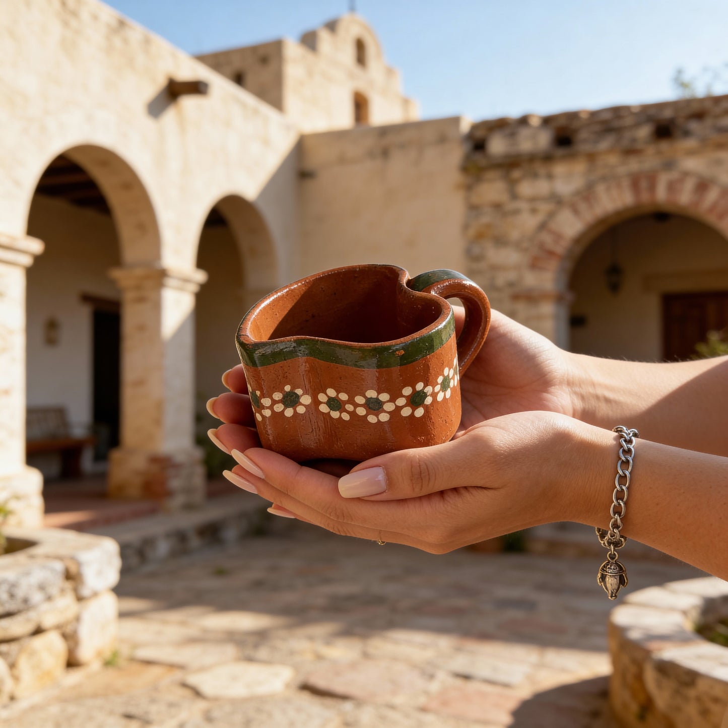 Mexican Barro Heart Mug