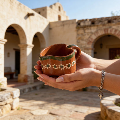 Mexican Barro Heart Mug