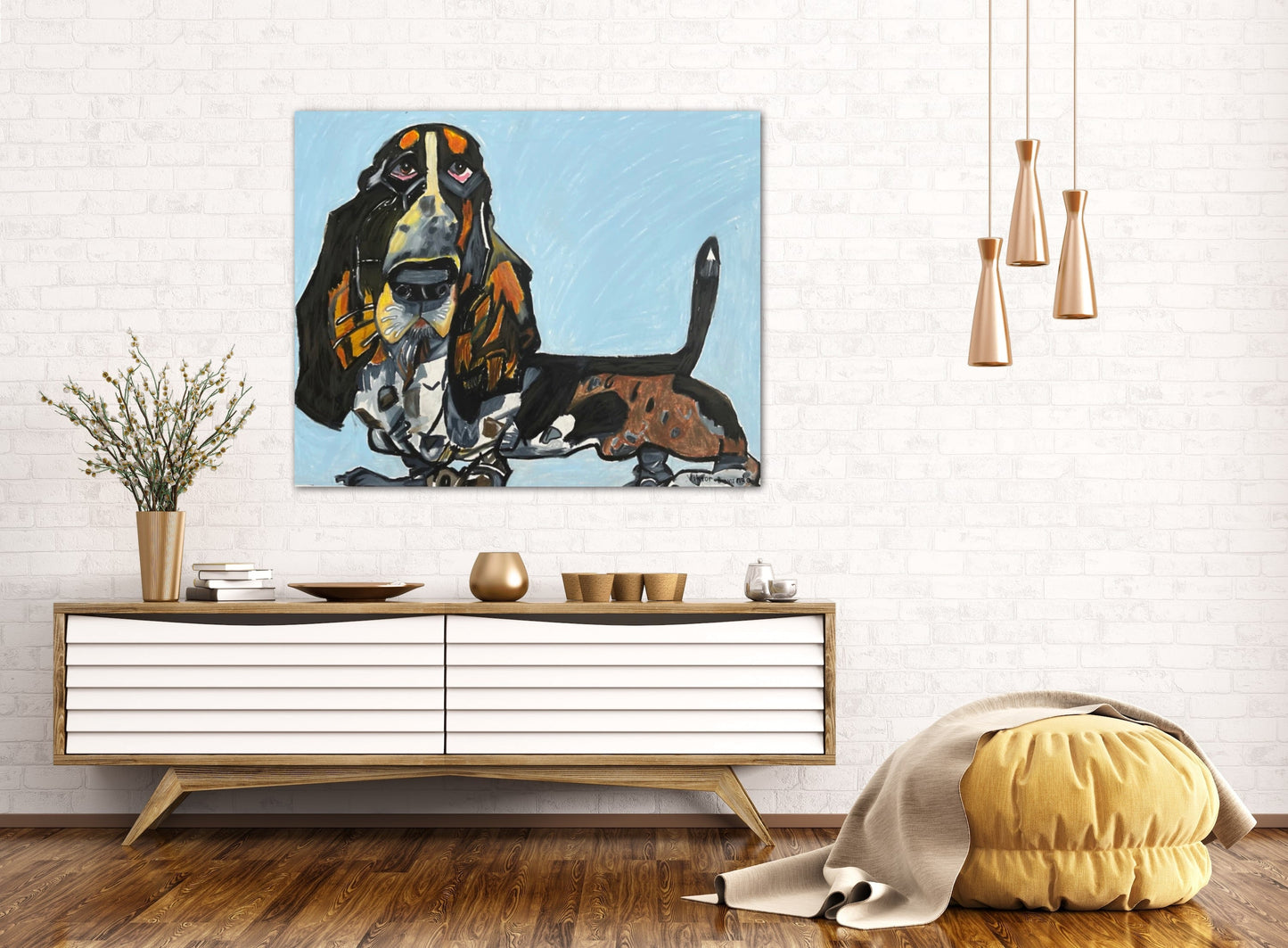Cute Basset Hound - Art Prints