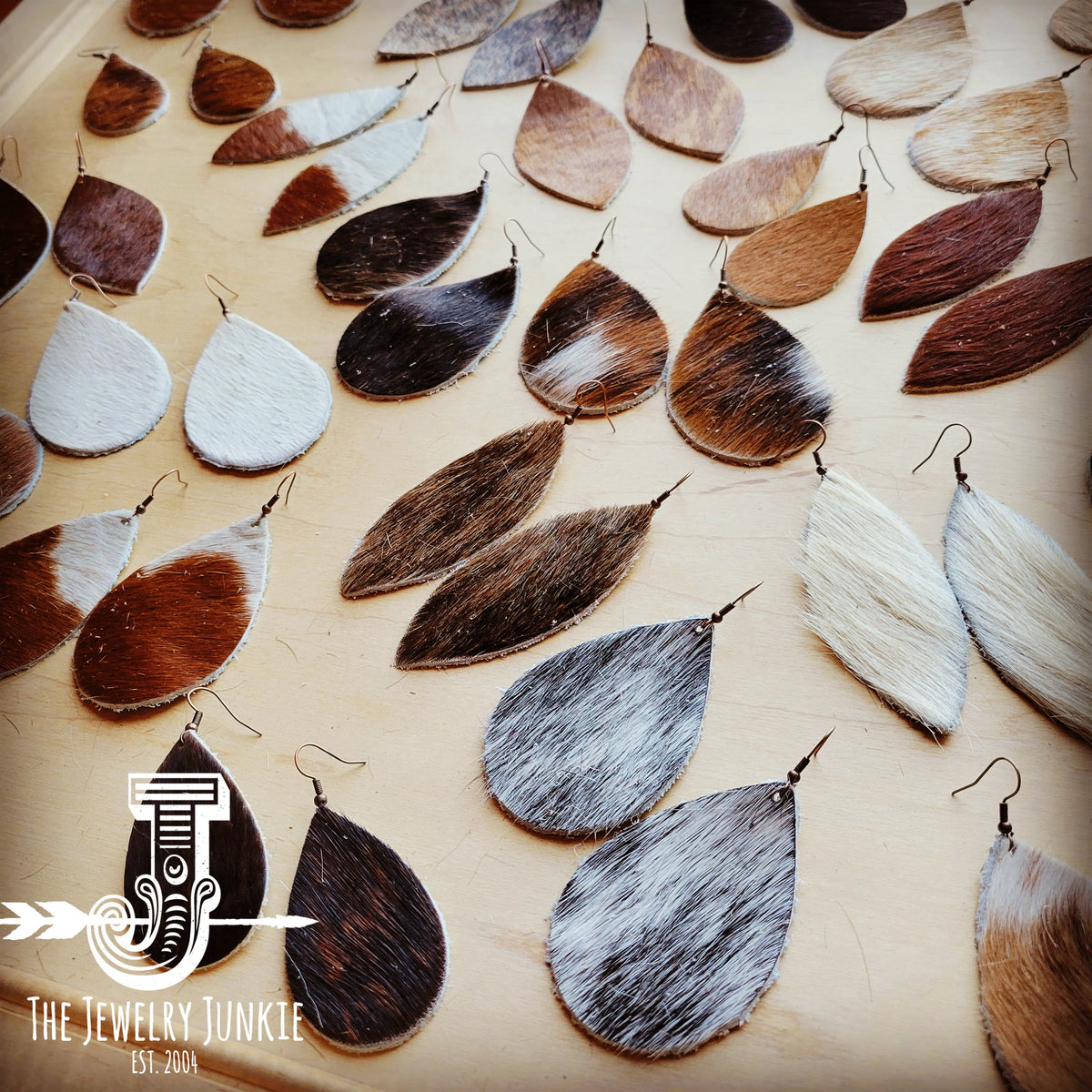 **Leather Earring Starter Pack-Hair-On-Hide-10 Pairs 208L