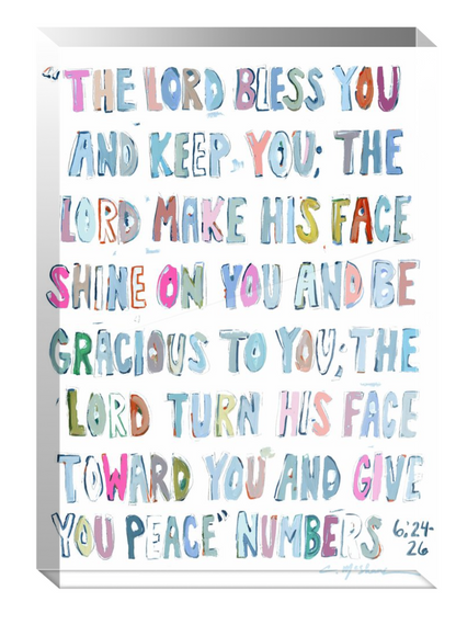 Numbers 6:24-26 Bible Verse Acrylic Tabletop Art