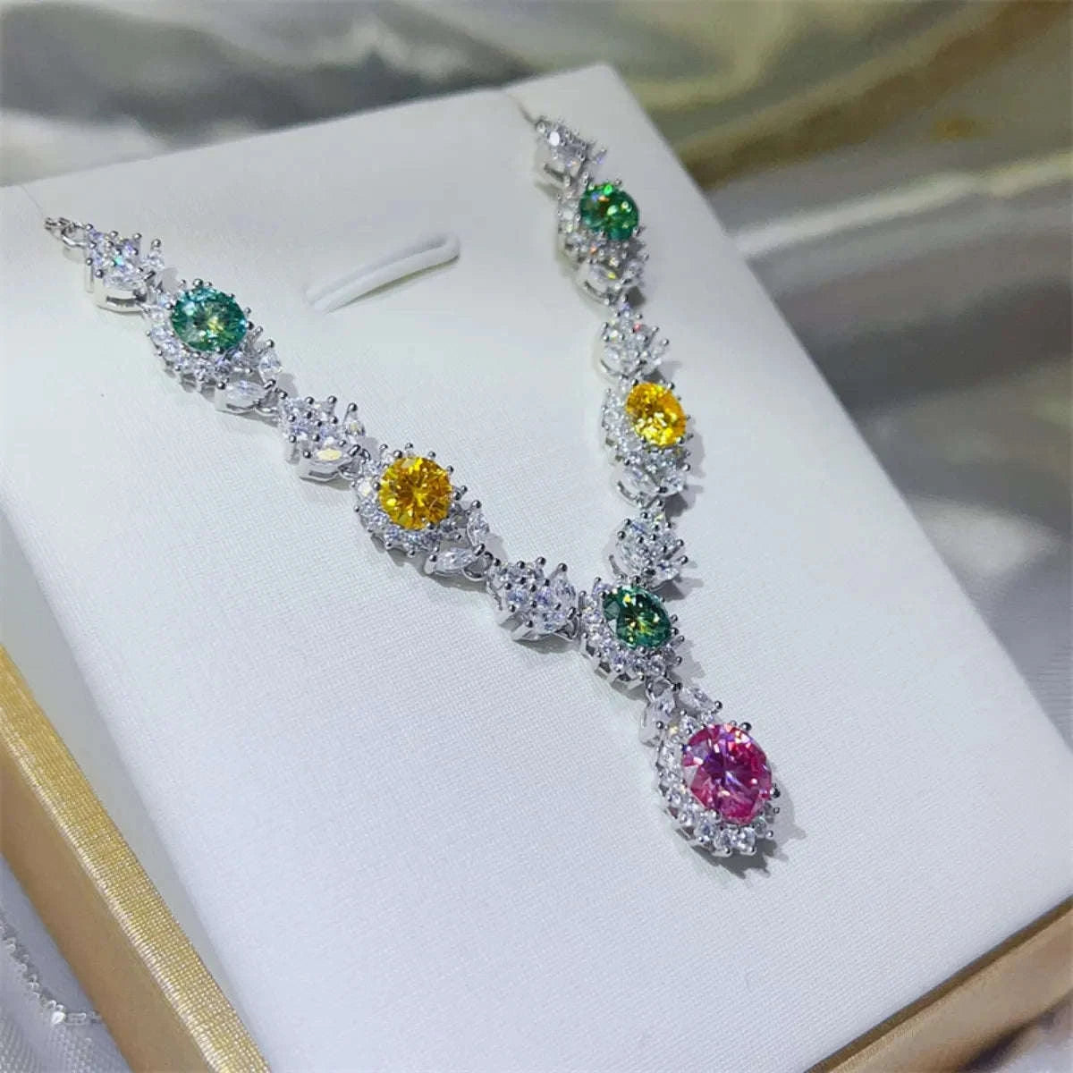 3.5 Carat Moissanite 925 Sterling Silver Necklace Otarealm
