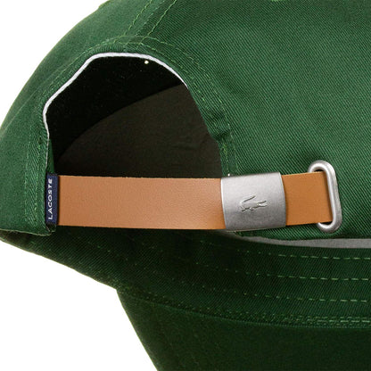 Lacoste Men's Classic Large Croc Logo Cap with Leather Strap