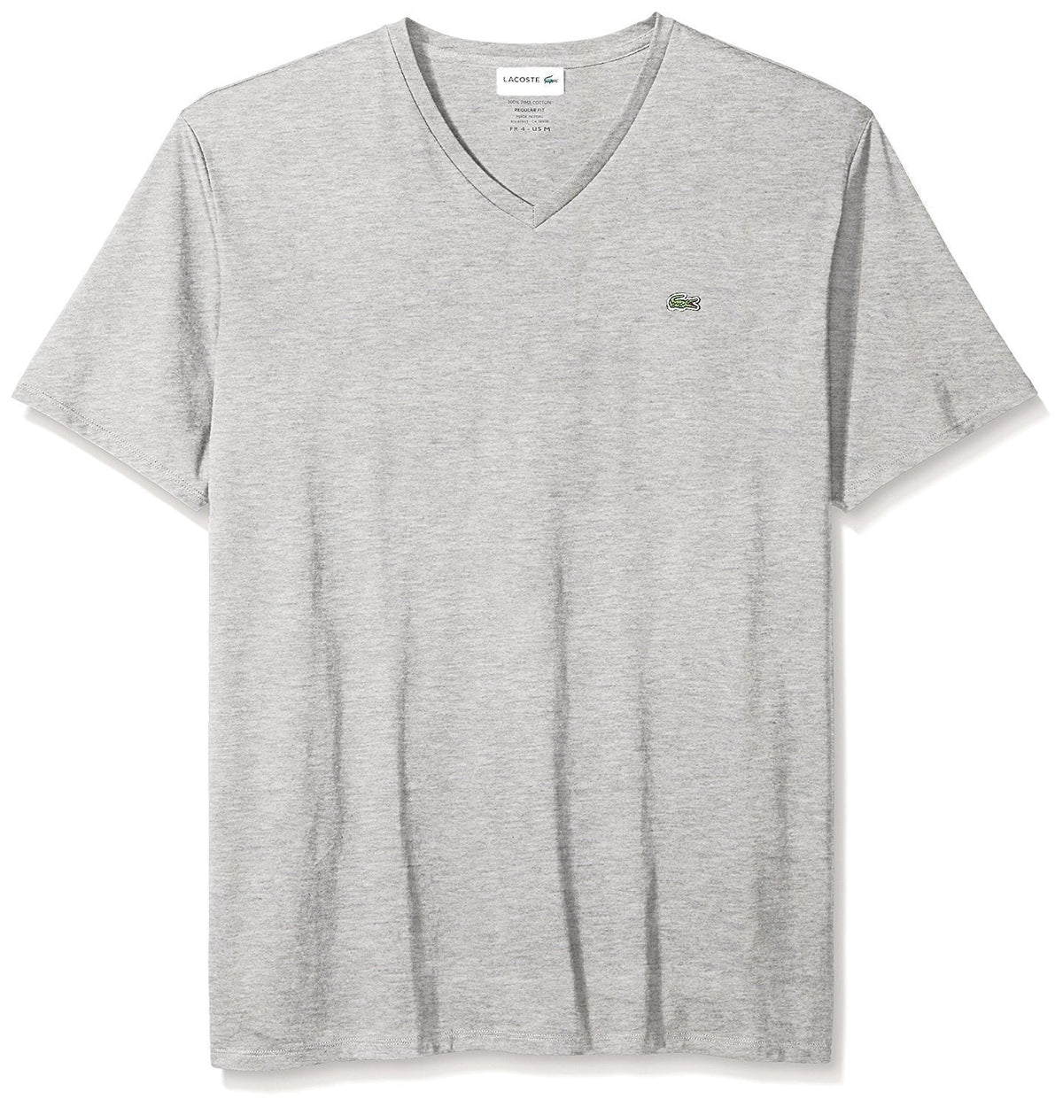 Lacoste Men's Short Sleeve V-Neck Pima Jersey T-Shirt