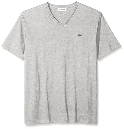 Lacoste Men's Short Sleeve V-Neck Pima Jersey T-Shirt