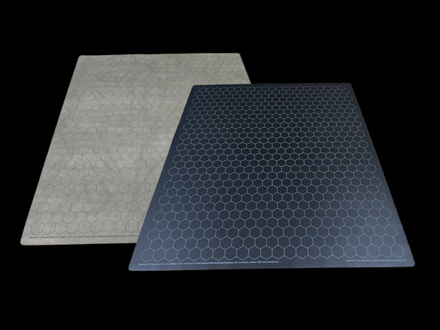 [Preorder] Megamat® 1" Reversible Blue-Green/Black-Grey Squares/Hexes (34½" x 48" Playing Surface) [Multiple Options]