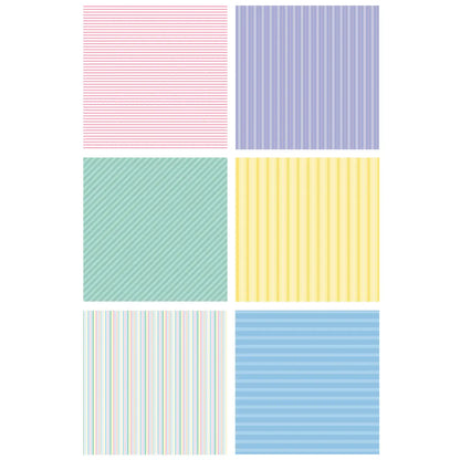 Pastel Stripes 6x6 Paper Pack Everett Rd. by Cathe Holden