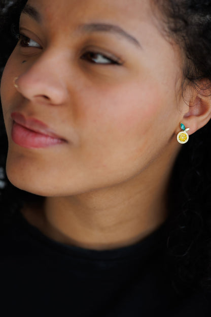 Adorable Lemon Stud Earrings