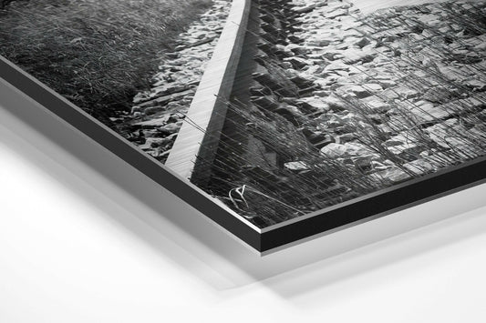 Red Umbrella Brushed Aluminium Dibond Wall Art