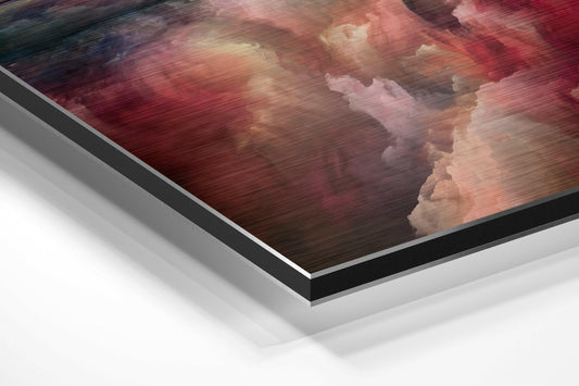 Colorful Clouds Brushed Aluminium Dibond Wall Art