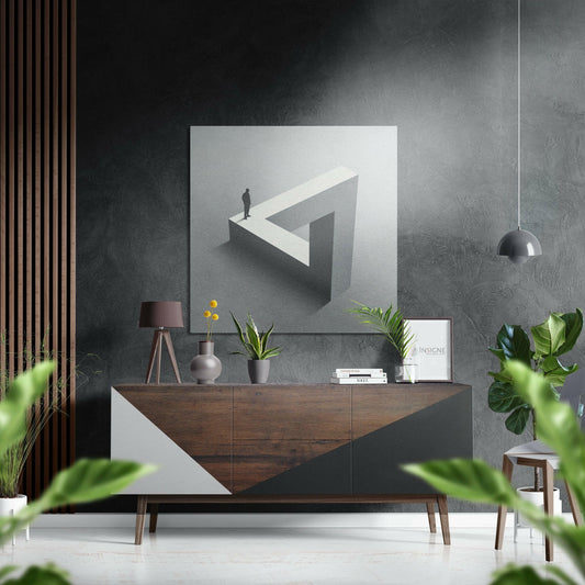 Loop Brushed Aluminium Dibond Wall Art