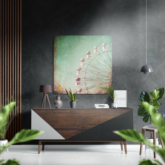 Ferris Wheel Brushed Aluminium Dibond Wall Art