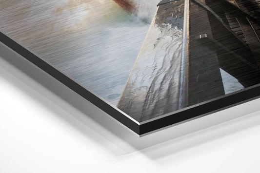 Lighthouse Brushed Aluminium Dibond Wall Art