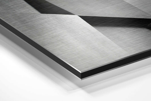 Geometric Buildings Brushed Aluminium Dibond Wall Art