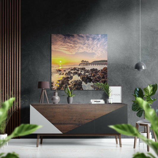 Sunset Brushed Aluminium Dibond Wall Art