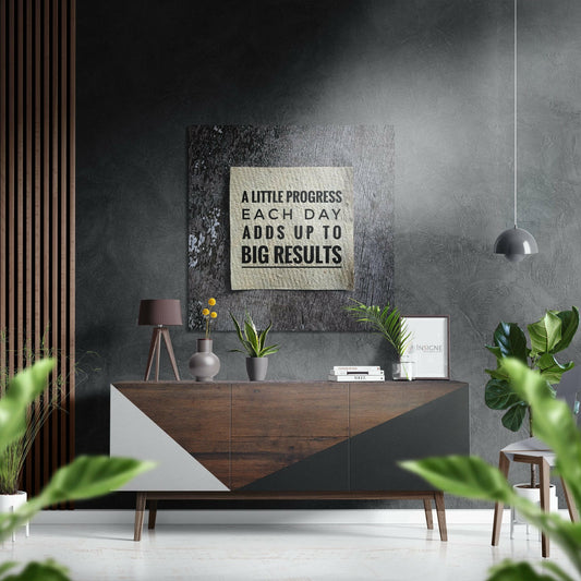 Progress Brushed Aluminium Dibond Wall Art
