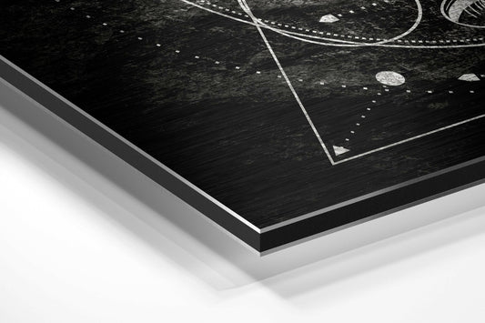 Lines of Space Brushed Aluminium Dibond Wall Art