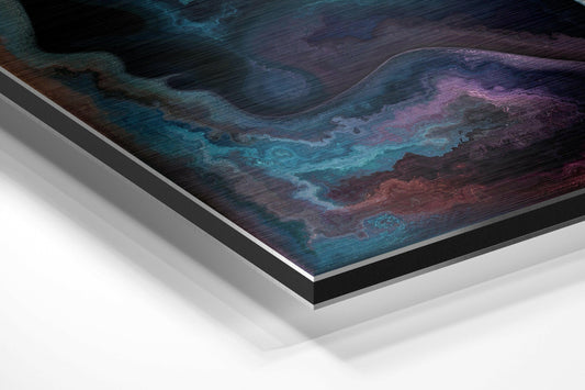 Spiral Eye Between Two Profiles Brushed Aluminium Dibond Wall Art