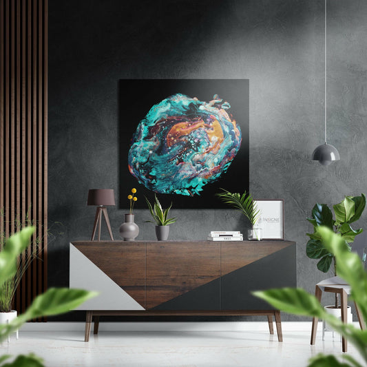 Dance of Green Brushed Aluminium Dibond Wall Art