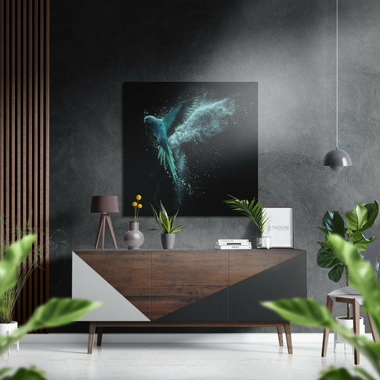 Sparkling Wings Brushed Aluminium Dibond Wall Art