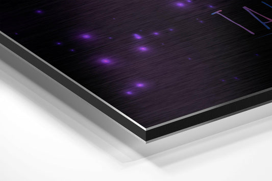 Pink Purple Nebula Taurus Star Sign Brushed Aluminium Dibond Wall Art