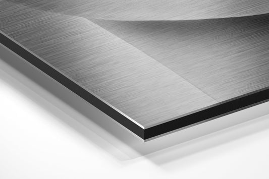 Glossy Bronze Lips Close Up Brushed Aluminium Dibond Wall Art