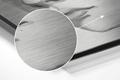 Lime Yellow Blot Eye Woman Sketch Brushed Aluminium Dibond Wall Art