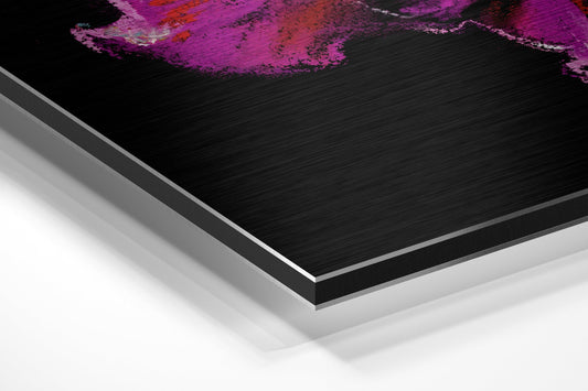 Magenta Peony Painting Brushed Aluminium Dibond Wall Art