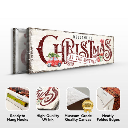 Family Welcome To Christmas Sign II