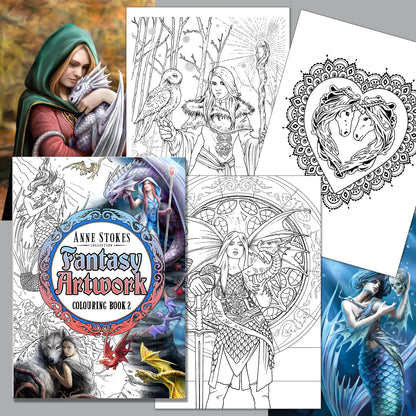 Anne Stokes Fantasy Art Coloring Book 2