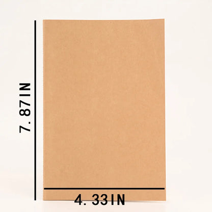 Heavy-Duty Stitched Notebooks Kraft Paper, Lined Pages, for School, Office, Journaling, Eco-Friendly, 10-pcs