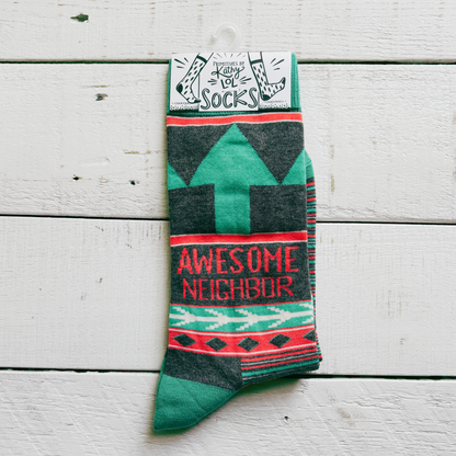 Awesome Neighbor Socks | Unisex Funny Gift Socks | Gift for Her