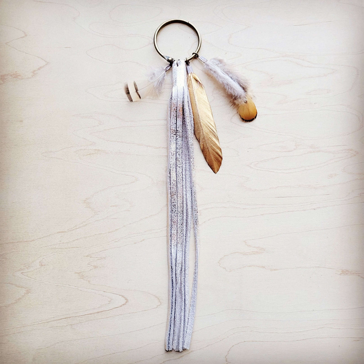 Boho Western Boot Bling Charm with Leather Fringe 500b Otarealm