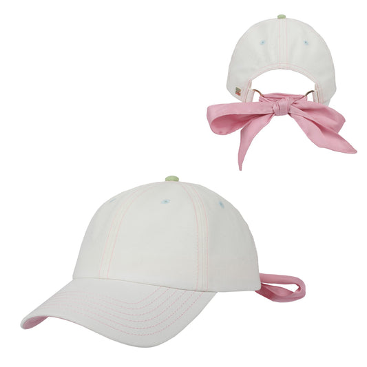 Big Bow Energy Hat (White & Pink) Otarealm