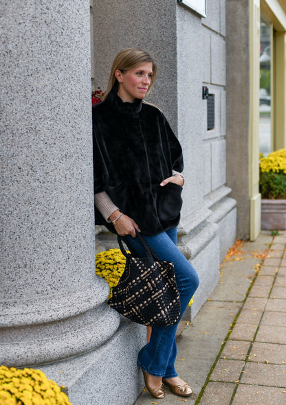 Audrey Faux Fur Poncho
