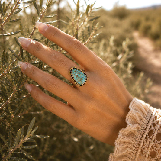Roped Blue Turquoise Golden Ring Otarealm