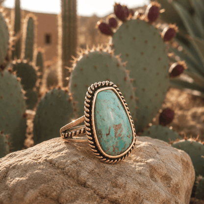 Roped Blue Turquoise Golden Ring Otarealm