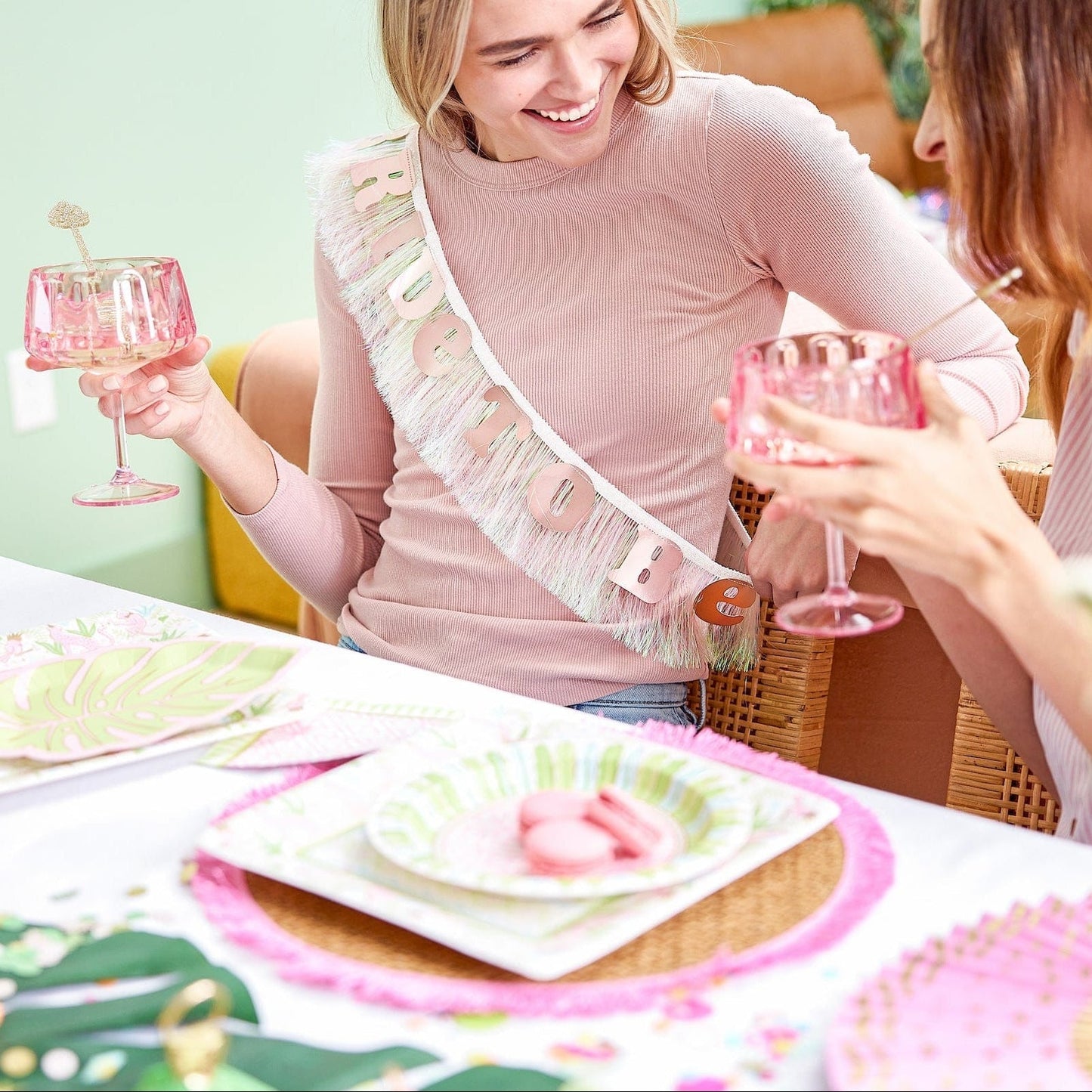 Pretty in Pink Reusable Coupe Glasses (set of 4)