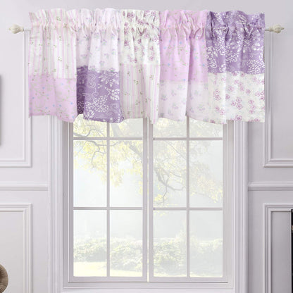 Love of Lilac Lavender Floral Real Patchwork Purple Scalloped Cotton 3-Piece Reversible Quilt Bedding Set